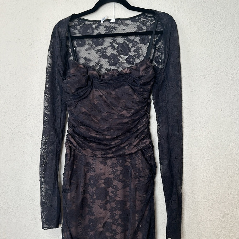 HOUSE OF CB 'Artemis' Black Lace Maxi Dress NWOT size M - Picture 6 of 9